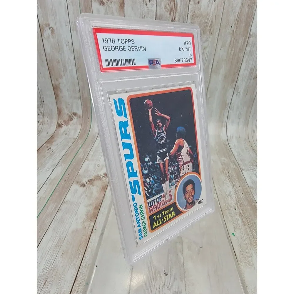 1978 Topps George Gervin PSA EX_MT 6 Card #20 NBA HOF San Antonio Spurs - Picture 3 of 5